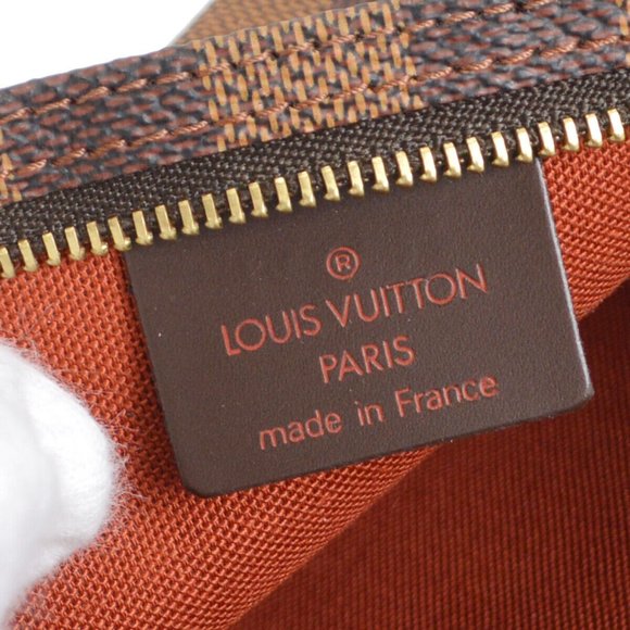 Authenticity Guarantee LOUIS VUITTON NAVONA HAND BAG POUCH PURSE DAMIER EBENE N5 - Picture 8 of 8